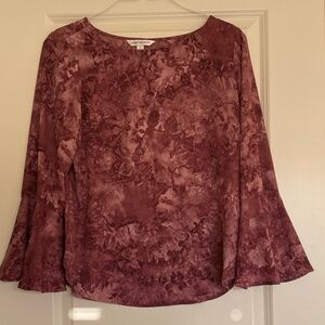 Counterparts Burgundy Tie-Dye Blouse